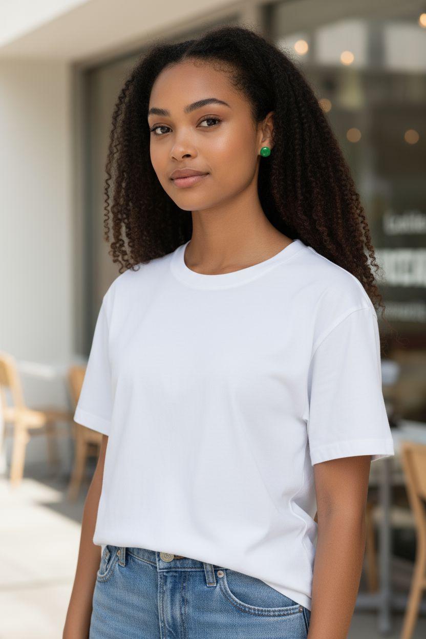 Green Tagua Nut Stud Earrings.