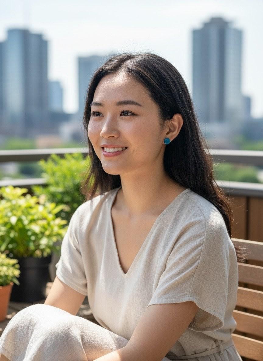 Small Blue Stud Earrings