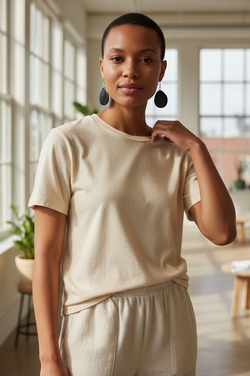 Black Tagua Nut Drop Earrings.