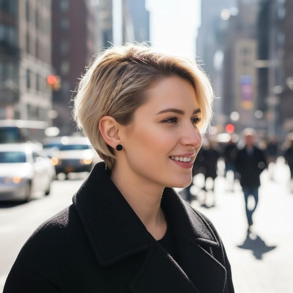 Small Black Circle Stud Earrings.