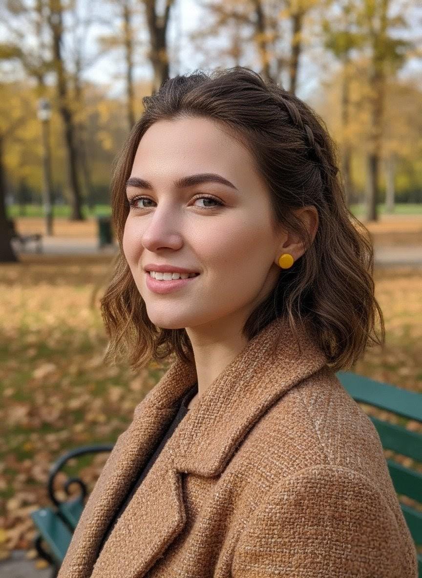 Tiny Stud Yellow Earrings.