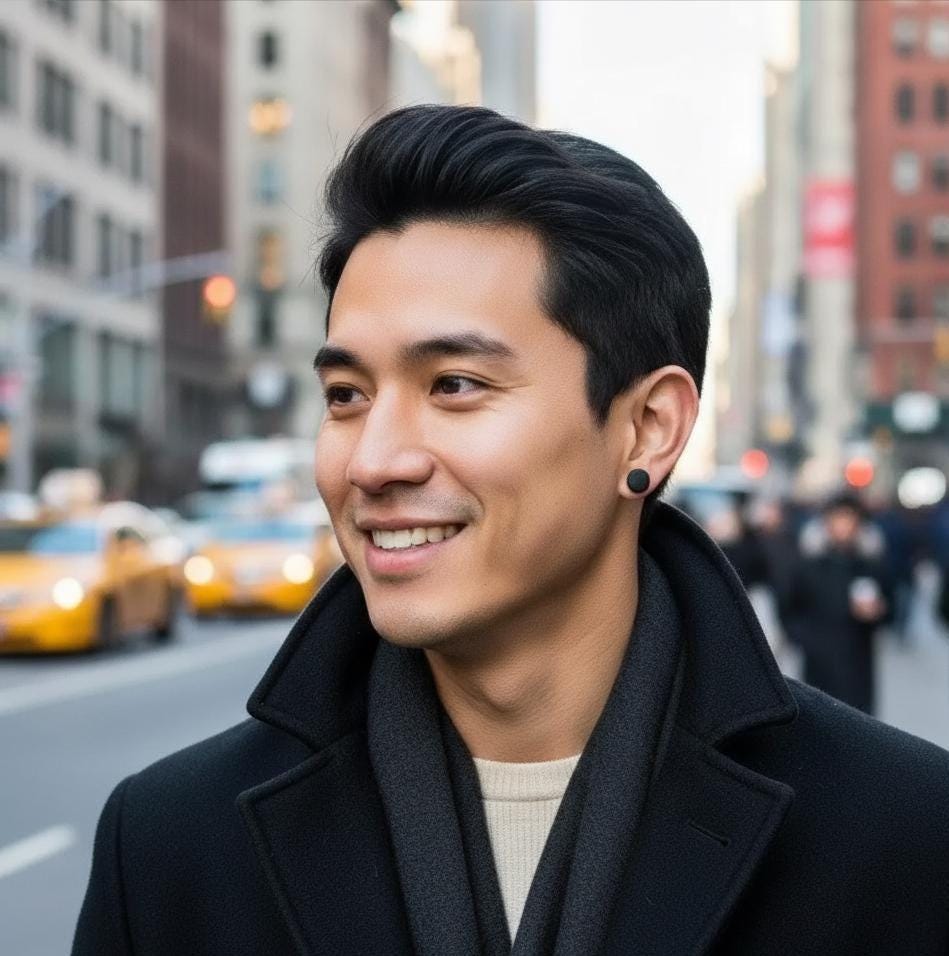 Small Black Circle Stud Earrings.