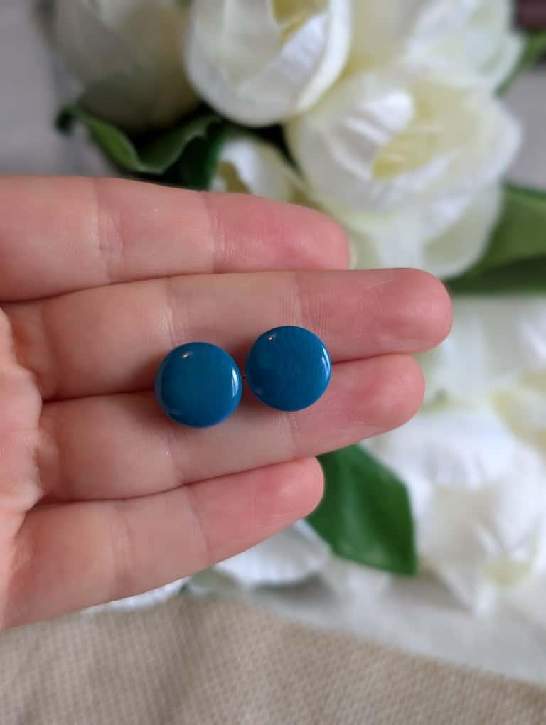 Small Blue Stud Earrings