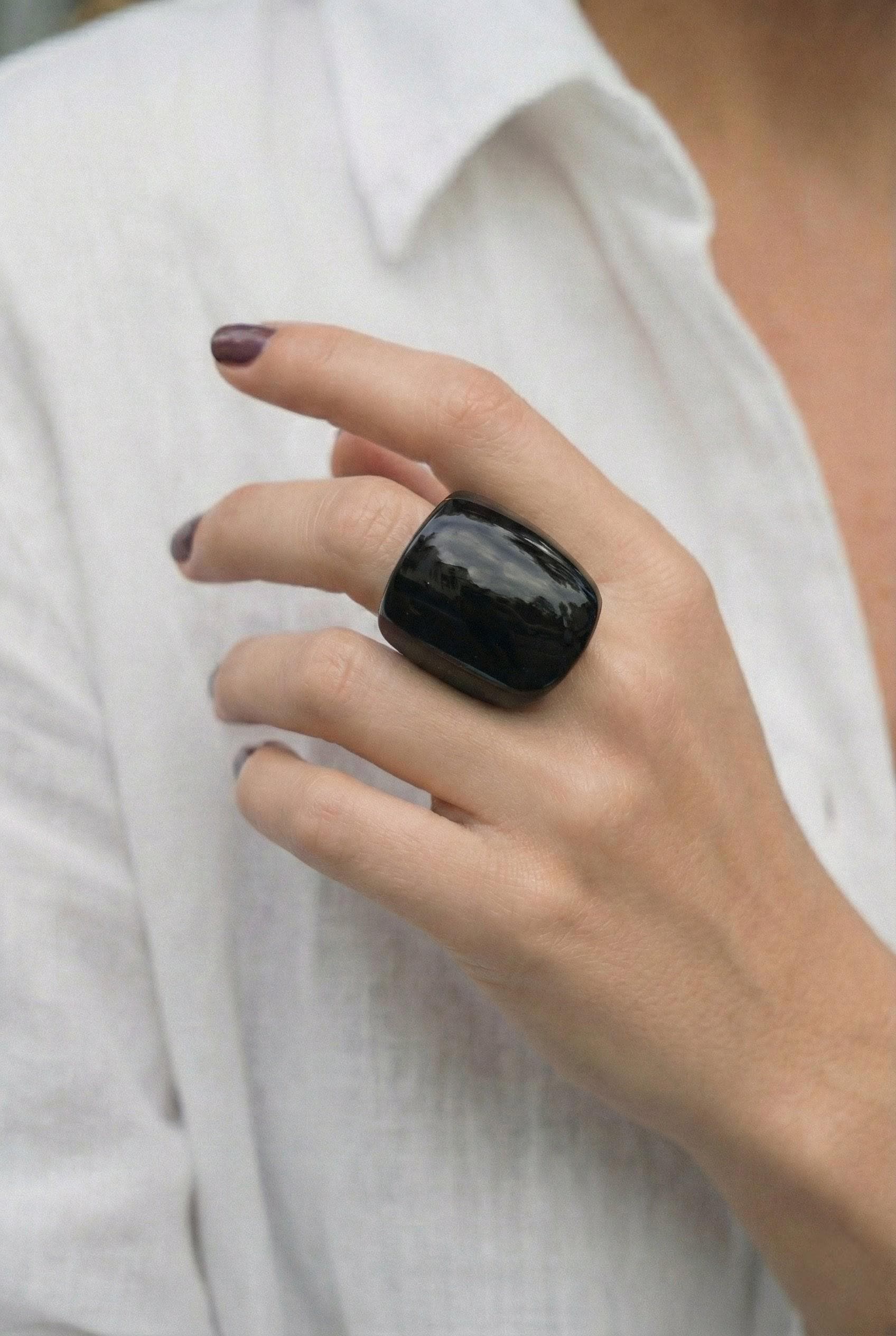 Bold Black Ring.
