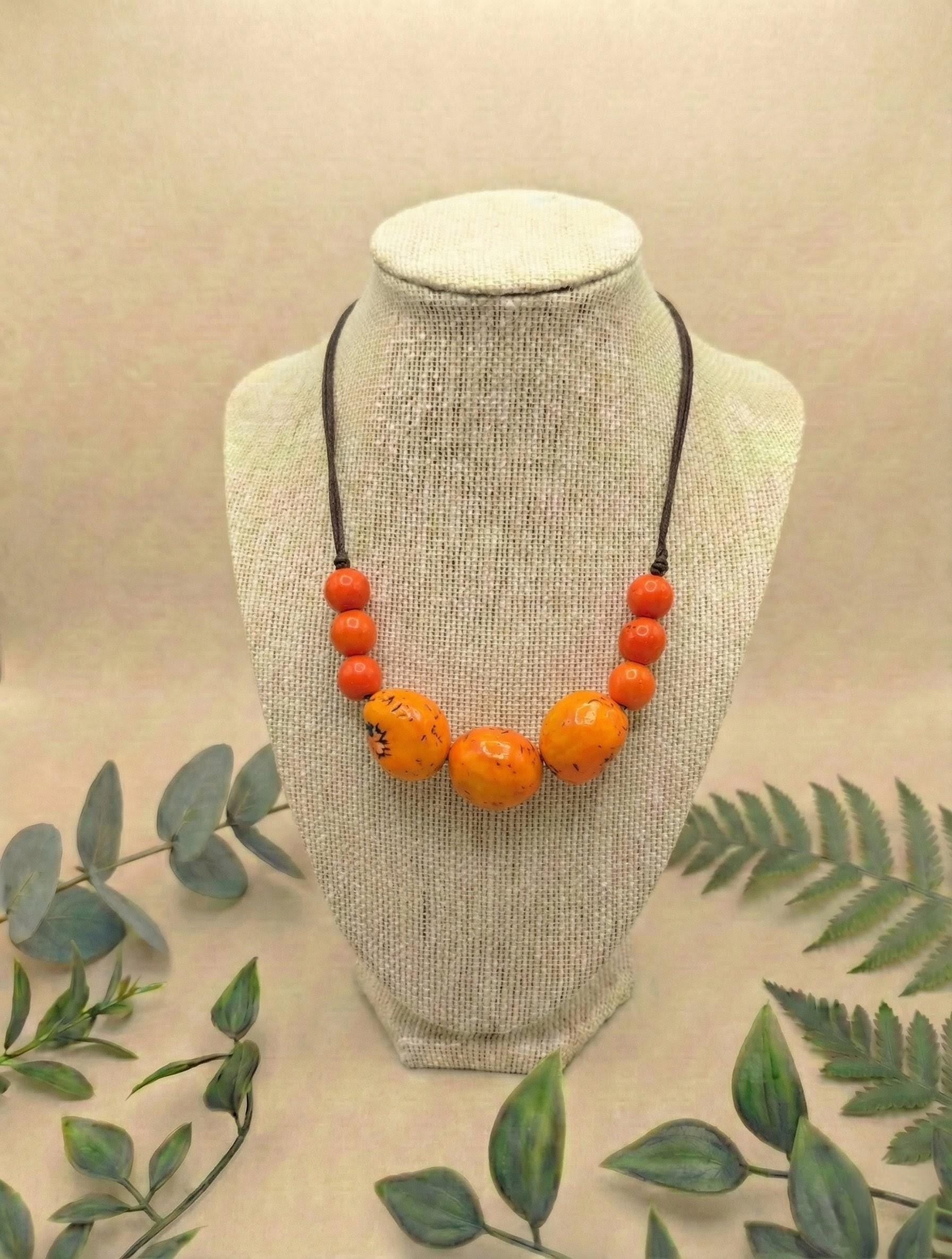 Chunky Tagua Statement Necklace.