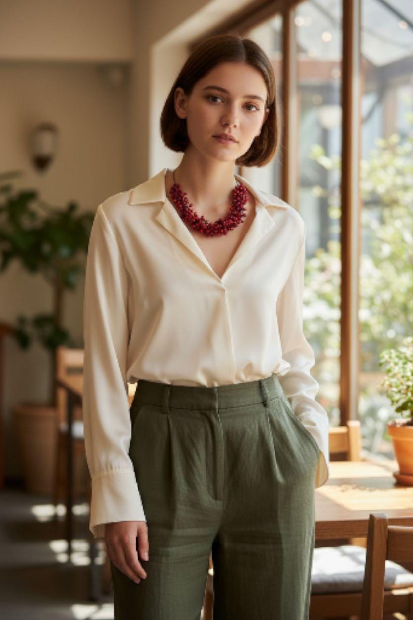Seed Beaded Cluster Statement Necklace.