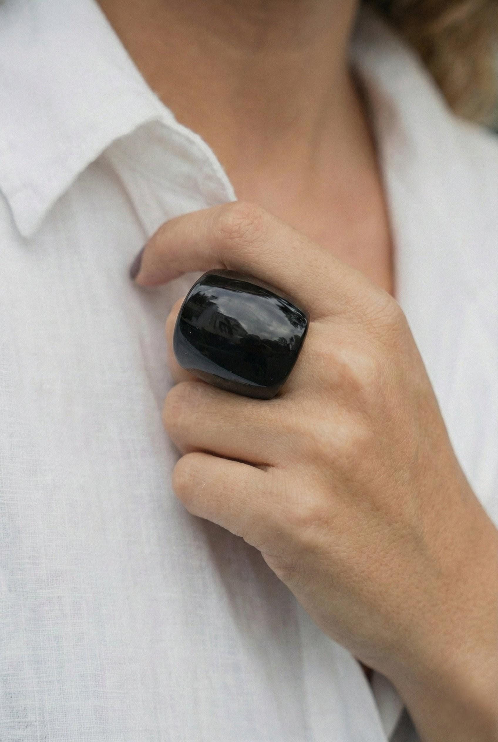 Bold Black Ring.