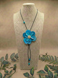 Handmade Floral Tie Necklace.