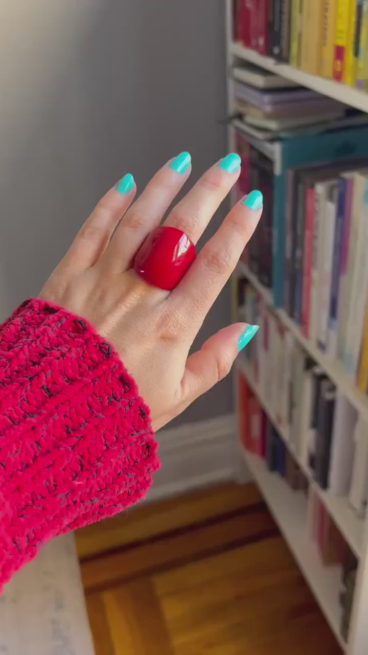 Red Statement Ring.