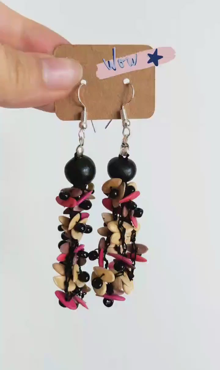 Lightweight multi color earrings.