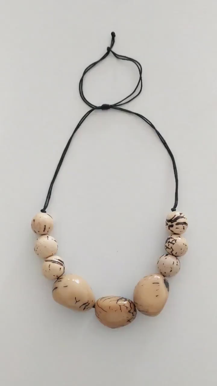 Chunky Tagua Statement Necklace.